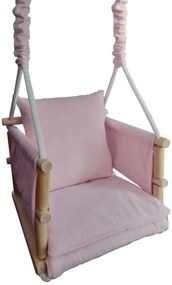 Jasnoróżowa huśtawka kubełkowa dla dzieci E9-M71