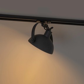 Industrialny reflektor szynowy 1-fazowy czarny ze złotym wnętrzem - Magnax