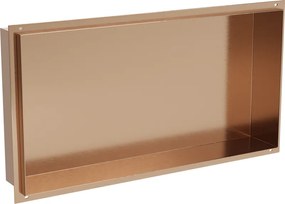 Mexen X-Wall-NR półka wnękowa bez kołnierza 60 x 30 cm, miedź szczotkowana - 19C1603010