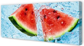 Duży obraz na płótnie Soczysty Arbuz i Woda