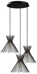 Czarna lampa wisząca z metalowym kloszem ø 63 cm Kirpi – Opviq lights