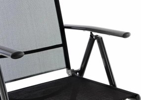 Zestaw dwóch regulowanych krzeseł ogrodowych - czarny