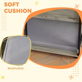 Klatka dla psa PawHut, klatka schronienie z zamknięciem dla dużych psów, Szara