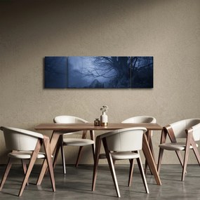 Obraz ciemnego lasu (170x50 cm)