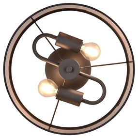 Czarno-brązowa lampa sufitowa ø 30 cm Davos – Trio