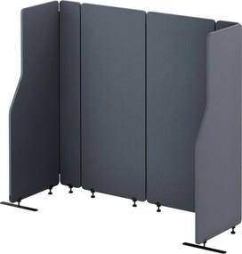 Ścianka działowa akustyczna Sadie, kolor Carbon Fog, rozmiar 280/145 cm