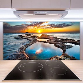 Panel Kuchenny Blask Słońca Na Morskiej Tafli