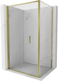 Mexen Exo kabina prysznicowa składana 100 x 95 cm, transparent, złota - 816-100-095-50-00