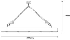 Lampa wisząca w naturalnym kolorze Erebos – Opviq lights