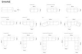Kremowy narożnik (prawostronny) Shane – Micadoni Home