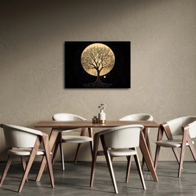 Obraz – Drzewo w złotej pełni księżyca I. (70x50 cm)