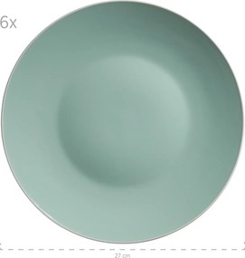 Mäser Zestaw naczyń stołowych 24 szt. ELISSA – zielony połysk