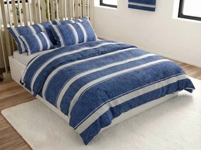 PrzytulneMieszkanie.pl PrzytulneMieszkanie.pl Kreponowa pościel z bawełny renforcé BLUE LINE niebieska Rozmiar pościeli: 70 x 90 cm | 140 x 200 cm