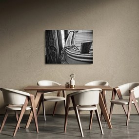 Obraz na szkle - Łódź na uwięzi (70x50 cm)