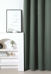Szaro-zielona zasłona OXFORD 140x250 cm Zawieszanie: Taśma z wiązaniami