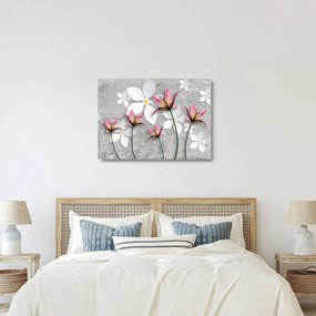 Obraz na szkle kwiatowej abstrakcji (70x50 cm)