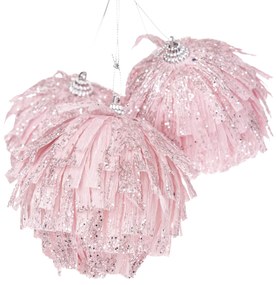 Zestaw ozdób świątecznych Pink Elegance, 3 szt., śr. 8 cm