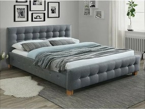 Łóżko BARCELONA 160x200 szare