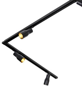 Nowoczesny system szynowy z 5 reflektorami czarny 1-fazowy - Iconic Kohua Nowoczesny Oswietlenie wewnetrzne