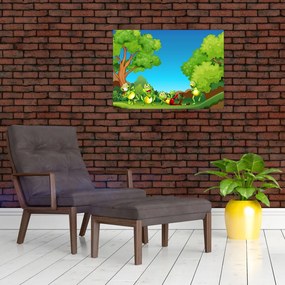 Obraz  - Wesołe żaby (70x50 cm)