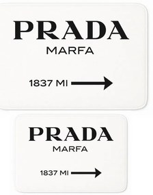 Białe aksamitne dywaniki łazienkowe zestaw 2 szt. 60x100 cm Prada – Mila Home