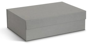 Szare kartonowe pojemniki dekoracyjne z pokrywką zestaw 3 szt. 42,5x29,5x13 cm Kian Paper Laminate – Bigso