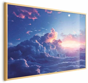 Plakat Nocne góry 30x21 cm z ramą złotą bez marginesu ARTGEIST B