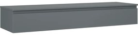 Mexen Orio szafka łazienkowa podumywalkowa 160 cm z blatem, 1 szuflada, grafit mat - 91A10-16023-1-BFC66
