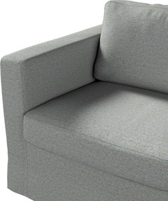 Pokrowiec na sofę Karlstad 2-osobową nierozkładaną długi kolor niebieski tkanina strukturalna