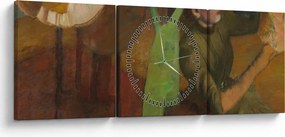 Obraz - Edgar Degas, The Millinery Shop, reprodukcje (z zegarem) (90x30 cm)