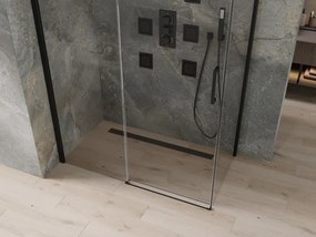 Mexen Omega kabina prysznicowa rozsuwana 140 x 80 cm, transparent, czarna - 825-140-080-70-00