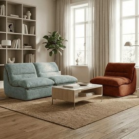 Coco Living Zestaw Nuvia Living 3-osobowy – szałwia i czekoladowy