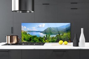 Szkło Ozdobne do Kuchni Panorama Alpejskiej Natury