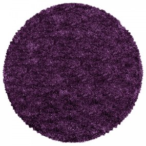 Dywan shaggy Fluffy Super Soft fioletowy 80 cm x 80 cm  koło