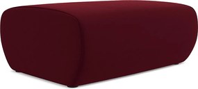 Pufa - z tkaniny welwetowej - burgundowy - NANEA