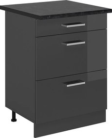 Szafka dolna do kuchni antracyt wysoki połysk 60x60x81.6 r-line