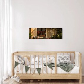 Obraz - Malownicze Włochy (z zegarem) (90x30 cm)
