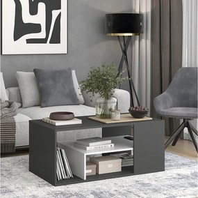 Stolik kawowy antracyt/biały 110x59x47 edgar