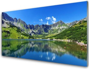 Panel Szklany Spokój Górskiego Jeziora