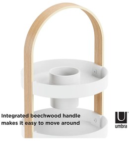 Biało-naturalny drewniany organizer łazienkowy Bellwood – Umbra