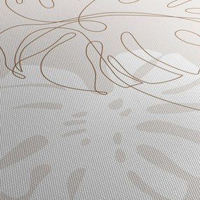 Obraz - Line art monstera N⁰2 (170x50 cm)