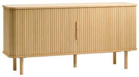 Niska komoda w dekorze dębu z drzwiami przesuwnymi 76x160 cm Cavo – Unique Furniture