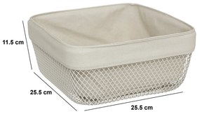 Nowoczesny koszyk na pieczywo MAYAJ, 25,5 x 25,5 x 11,5 cm