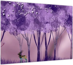 Obraz - Jeleń w magicznym lesie (70x50 cm)
