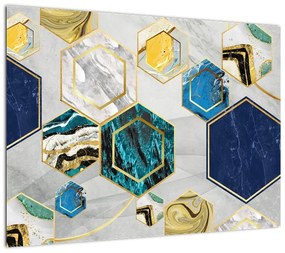 Obraz na szkle - Marmurowa kompozycja (70x50 cm)