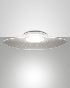 Zintegrowana lampa sufitowa LED Vela 40 W 5400 lm 3000 K ciepła biel metal i biała konstrukcja z metakrylanu 78 x 55 cm nowoczesny design klasa 1