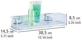 Prostokątna półka łazienkowa QUADRO, Vacuum-Loc, pod prysznic, WENKO