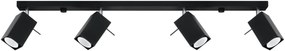 Czarny regulowany plafon punktowy - 5X EX514 C7-M58