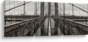 Obraz - Most Brookliński (z zegarem) (90x30 cm)