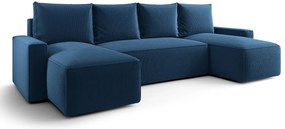 Niebieski narożnik rozkładany w kształcie U B4-A88